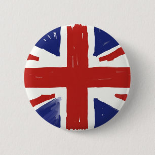 Chapa Redonda De 5 Cm Union Jack desaliñado