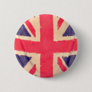 Chapa Redonda De 5 Cm UNION JACK FLAG grunge