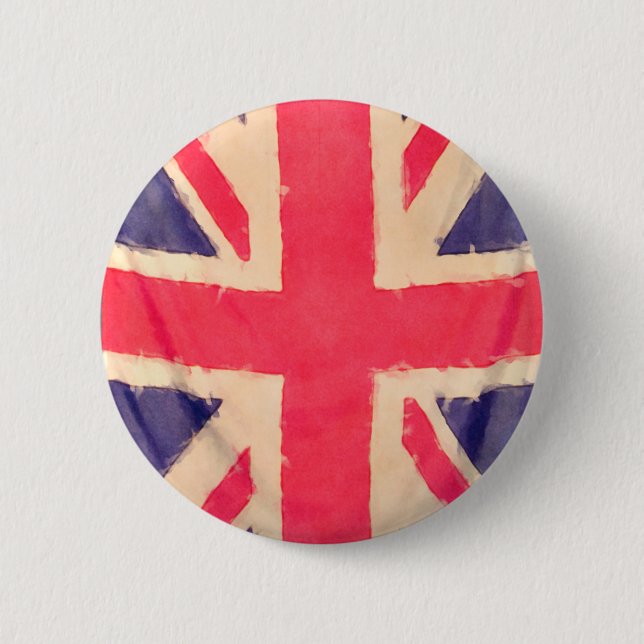 Chapa Redonda De 5 Cm UNION JACK FLAG grunge (Anverso)