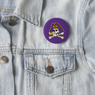 Chapa Redonda De 5 Cm Universidad de Carolina del Este   Piratas del ECU