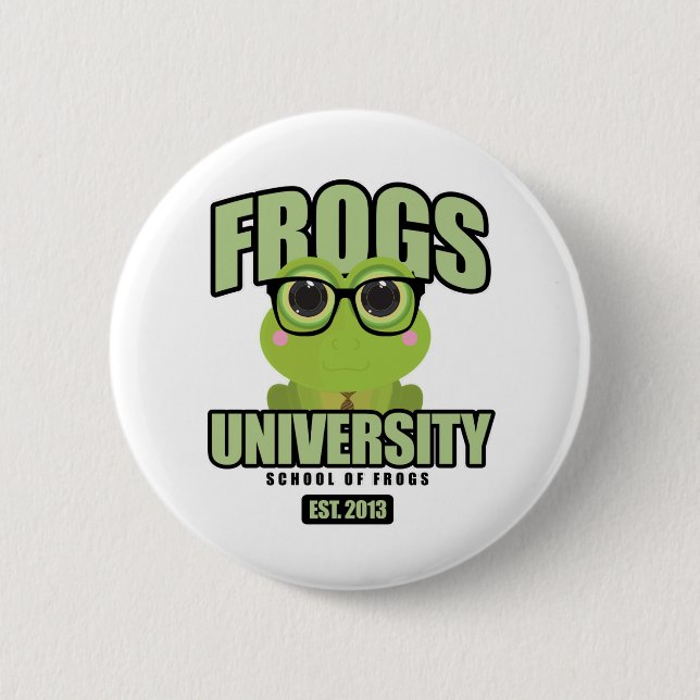 Chapa Redonda De 5 Cm Universidad de Frogs (Anverso)