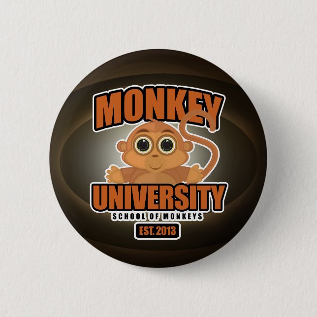 Chapa Redonda De 5 Cm Universidad de Monkey (Anverso)