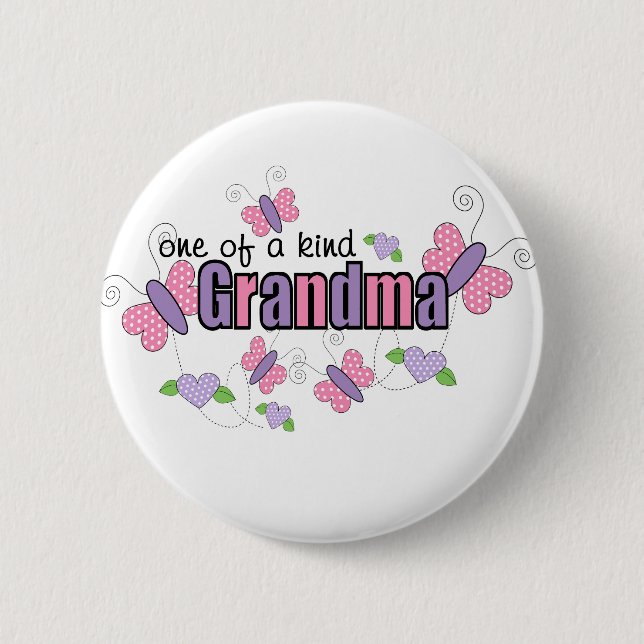 Chapa Redonda De 5 Cm Uno de una abuela buena (Anverso)