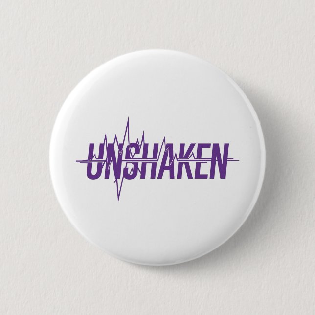 Chapa Redonda De 5 Cm UNSHAKEN – Epilepsy Awareness Purple Day Design (Anverso)