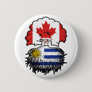 Chapa Redonda De 5 Cm Uruguay Canadiense Canadiense Canadá Raíces del ár