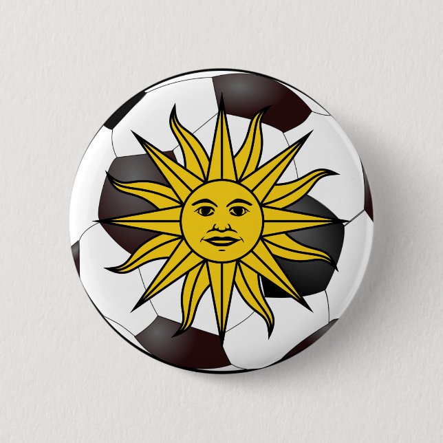 Chapa Redonda De 5 Cm Uruguay "Sol de Mayo" (Anverso)