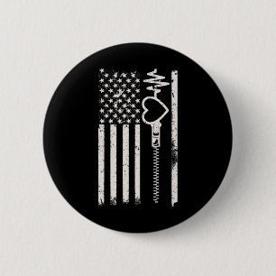 Chapa Redonda De 5 Cm Usa La Bandera Para Enfermedades Cardíacas.
