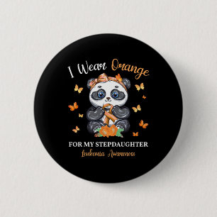 Chapa Redonda De 5 Cm Usa Naranja Por La Conciencia De La Leucemia De Mi