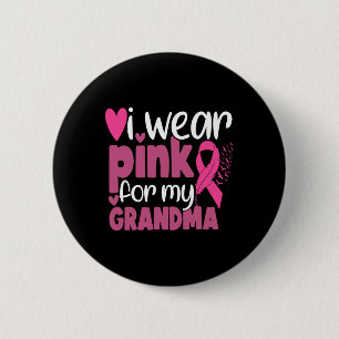 Chapa Redonda De 5 Cm Usa Rosa Para Mi Abuela Apoya El Cáncer De Mama Aw