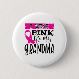 Chapa Redonda De 5 Cm Usa Rosa Para Mi Abuela - Conciencia Sobre El Cánc