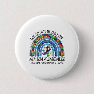 Chapa Redonda De 5 Cm Usamos Azul Para Concienciar Sobre El Autismo Acep