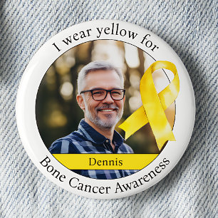 Chapa Redonda De 5 Cm Usar Amarillo para la Conciencia del Cáncer de Hue