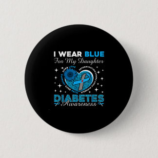 Chapa Redonda De 5 Cm Usar azul por la conciencia de la diabetes de la h