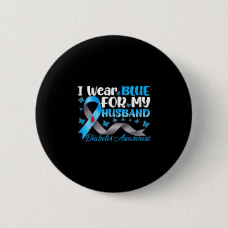 Chapa Redonda De 5 Cm Usar azul por la conciencia de la diabetes del esp