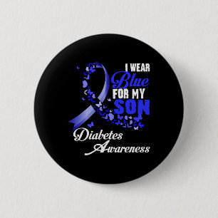 Chapa Redonda De 5 Cm Usar Azul Por Mi Hijo T1d Conciencia De Diabetes A