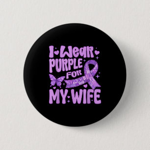 Chapa Redonda De 5 Cm Usar morado por la conciencia del alzheimer de la 