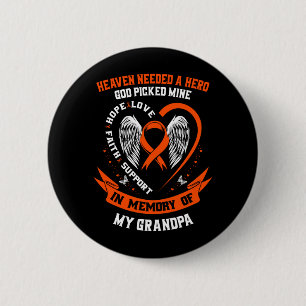 Chapa Redonda De 5 Cm Usar Naranja En Memoria De Abuelo Leucemia