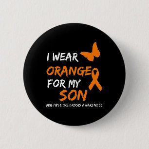 Chapa Redonda De 5 Cm Usar Naranja Para Mi Hijo Cinta De Esclerosis Múlt