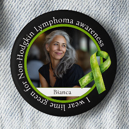 Chapa Redonda De 5 Cm Usar Verde Lima para la Conciencia del Linfoma No 