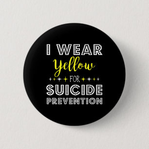 Chapa Redonda De 5 Cm Uso Amarillo Para La Prevención Del Suicidio