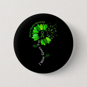 Chapa Redonda De 5 Cm Uso Green Para Concienciación Sobre Salud Mental R