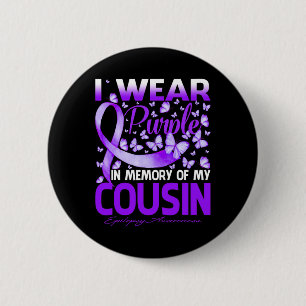 Chapa Redonda De 5 Cm Uso Morado En Memoria De Mi Primo Epilepsia Awar