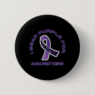 Chapa Redonda De 5 Cm Uso Morado Para Concientizar Sobre La Epilepsia No