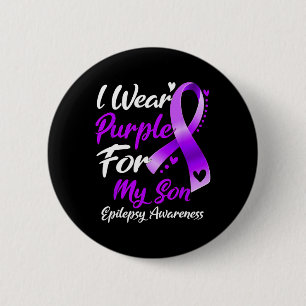 Chapa Redonda De 5 Cm Uso Morado Para Mi Hijo Epilepsia Regalos De Conci