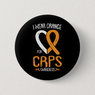 Chapa Redonda De 5 Cm Uso Naranja CRPS Conciencia Compleja Dolor Regiona