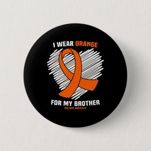 Chapa Redonda De 5 Cm Uso Naranja Para La Conciencia De Mi Hermano Rsdcr