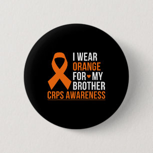 Chapa Redonda De 5 Cm Uso Naranja Para Mi Hermano Rsd Crps Conciencia Mo