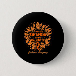 Chapa Redonda De 5 Cm Uso Naranja Para Mi Hija - Leucemia De Girasol