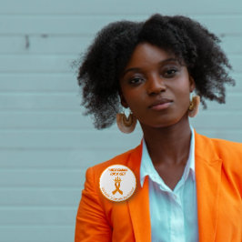 Chapa Redonda De 5 Cm Uso Naranja para mí misma Esclerosis Múltiple