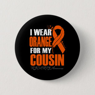 Chapa Redonda De 5 Cm Uso Naranja Para Mi Primo Rsd Crps Awareness Fea