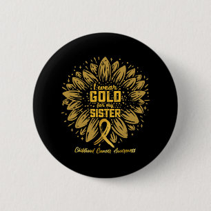Chapa Redonda De 5 Cm Uso Oro Para Mi Hermana - Niñez De Girasol Oro