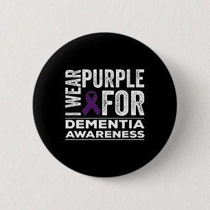 Chapa Redonda De 5 Cm Uso Púrpura Para Dementia Awareness Heimerheimer