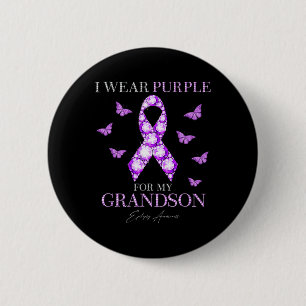 Chapa Redonda De 5 Cm Uso Púrpura Para Mi Nieto Epilepsia Awareness M