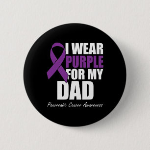 Chapa Redonda De 5 Cm Uso Púrpura Para Mi Papá Awarene De Cáncer Pancreá