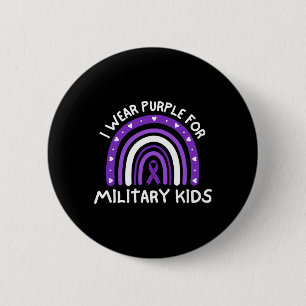 Chapa Redonda De 5 Cm Uso Púrpura Para Niños Militares