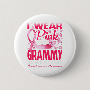 Chapa Redonda De 5 Cm Uso Rosa Para Mi Grammy Sensibilización Sobre El C