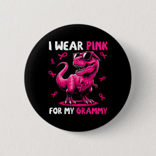 Chapa Redonda De 5 Cm Uso Rosa Para Mi Grammy T-rex Dinosaur Breve Ca