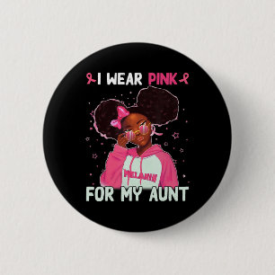 Chapa Redonda De 5 Cm Uso Rosa Para Mi Tía Conciencia Sobre El Cáncer De