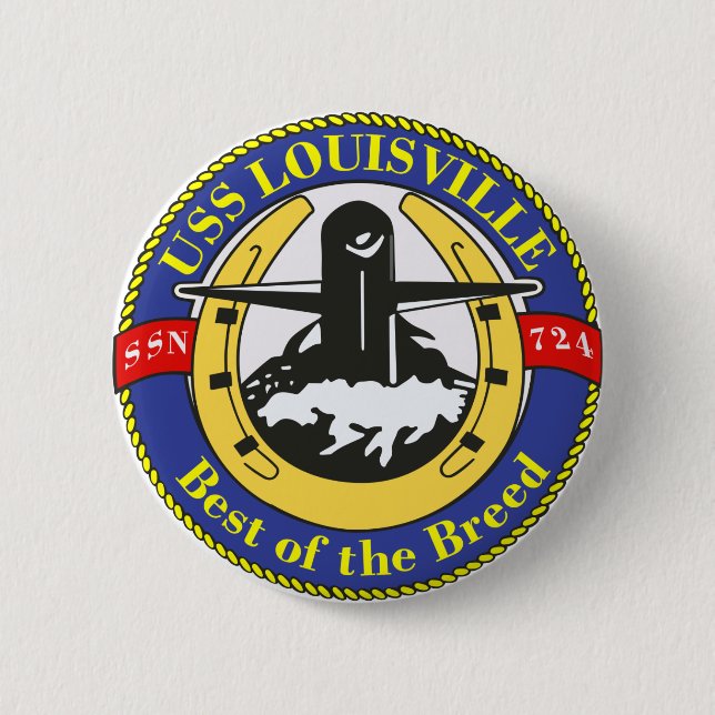 Chapa Redonda De 5 Cm USS Louisville (Anverso)