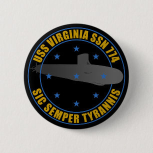 Chapa Redonda De 5 Cm USS Virginia