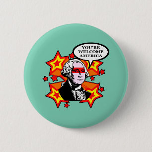 Chapa Redonda De 5 Cm Usted es América agradable