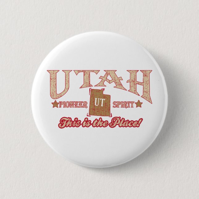 Chapa Redonda De 5 Cm Utah (Anverso)