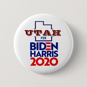 Chapa Redonda De 5 Cm Utah para Biden Harris 2020
