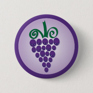 Chapa Redonda De 5 Cm Uvas de Kawaii