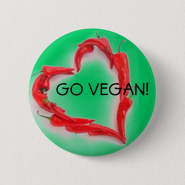 Chapa Redonda De 5 Cm ¡Va el vegano! (Anverso)
