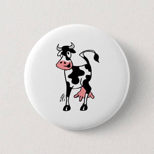 Chapa Redonda De 5 Cm Vaca (Anverso)